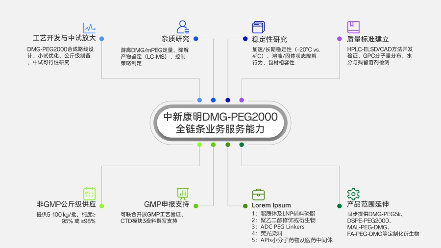 新冠疫苗辅料DMG-PEG2000，CAS：160743-62-4工艺开发服务介绍