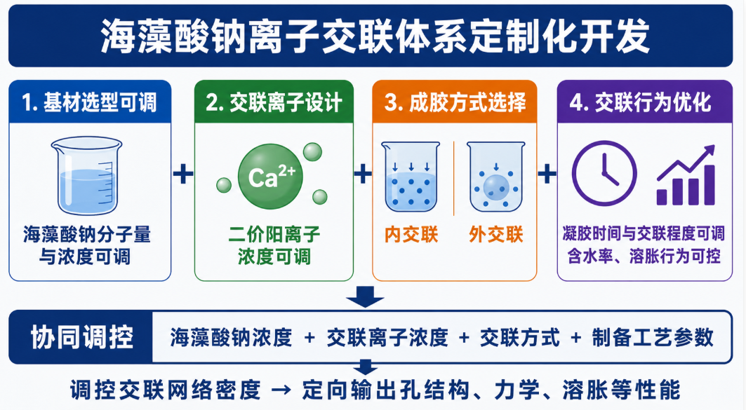 海藻酸钠离子交联体系定制化开发 海藻酸钠离子交联体系定制化开发
