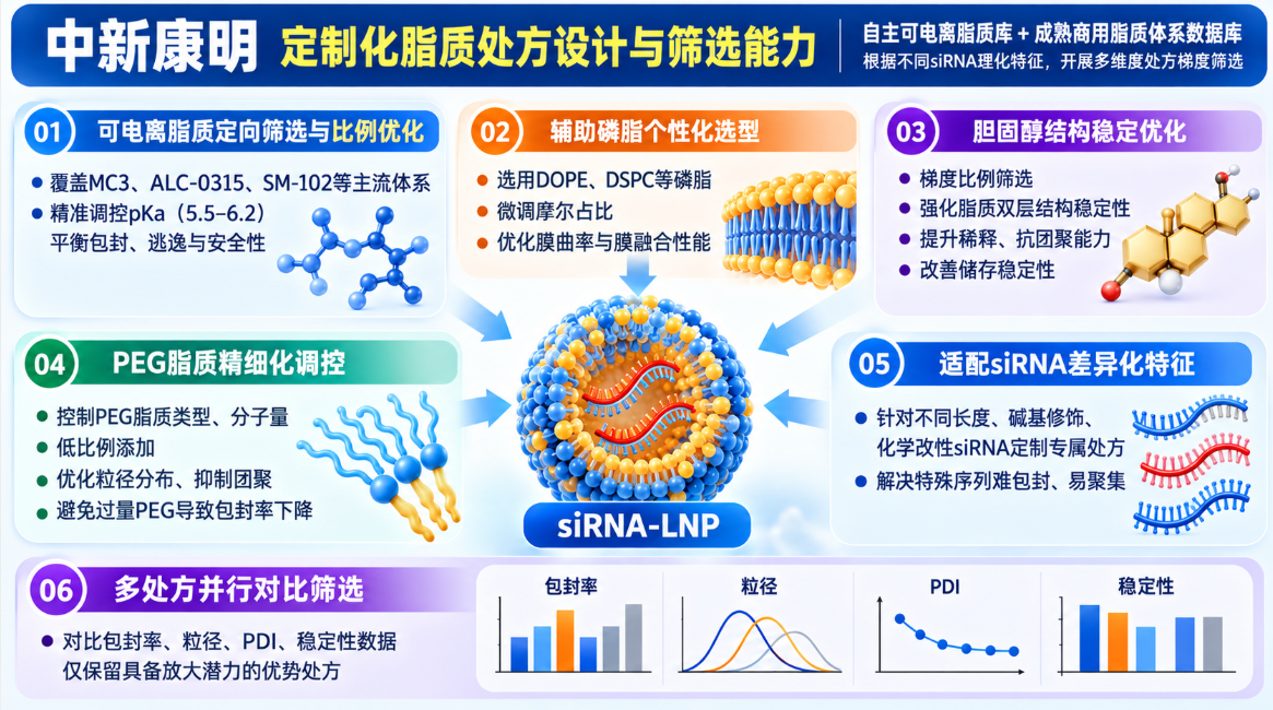 中新康明定制化脂质处方设计与筛选能力 中新康明定制化脂质处方设计与筛选能力