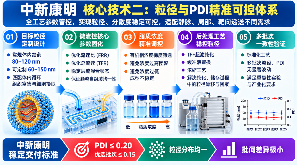 中新康明核心技术二：粒径与PDI精准可控体系