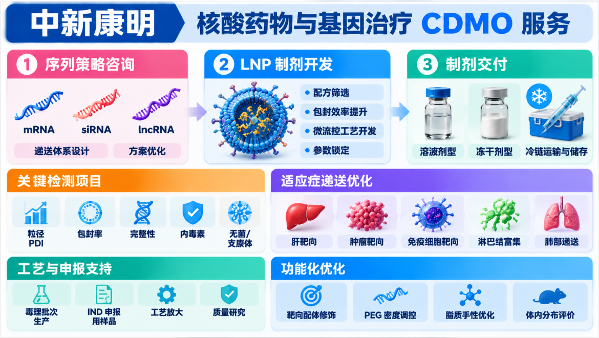 核酸药物与基因治疗 CDMO 服务 核酸药物与基因治疗 CDMO 服务