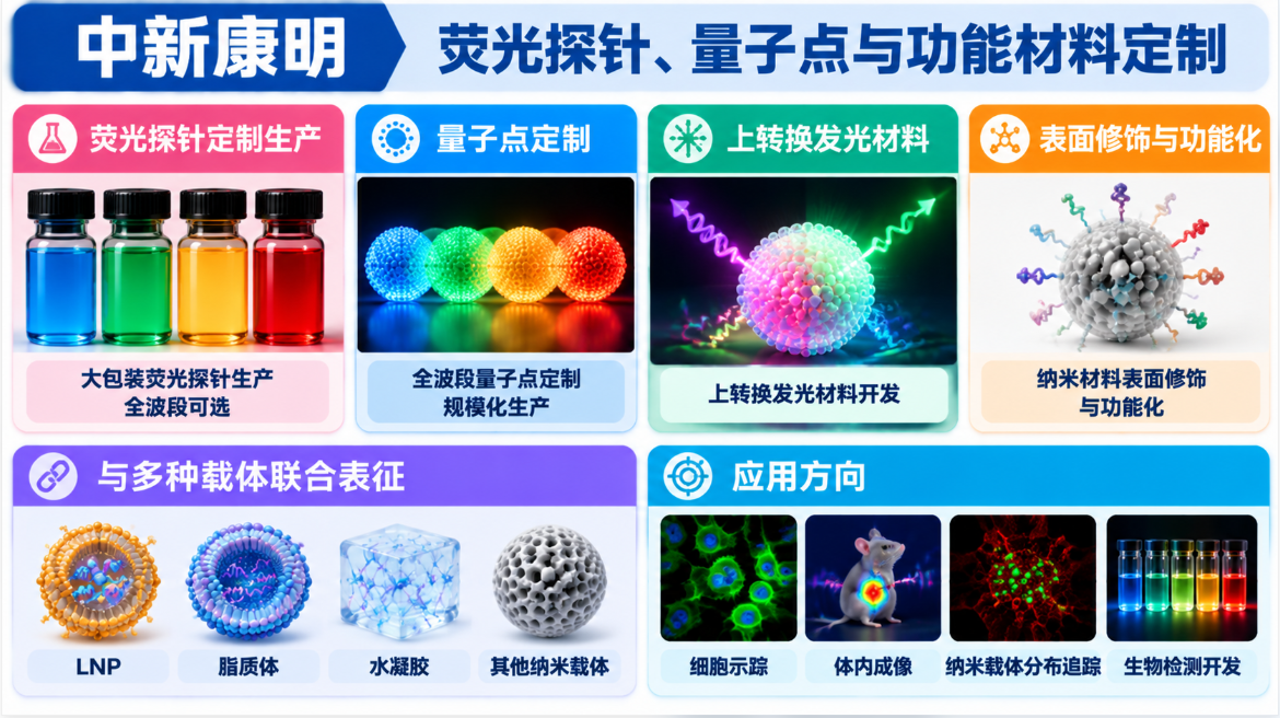 荧光探针、量子点与功能材料定制 荧光探针、量子点与功能材料定制